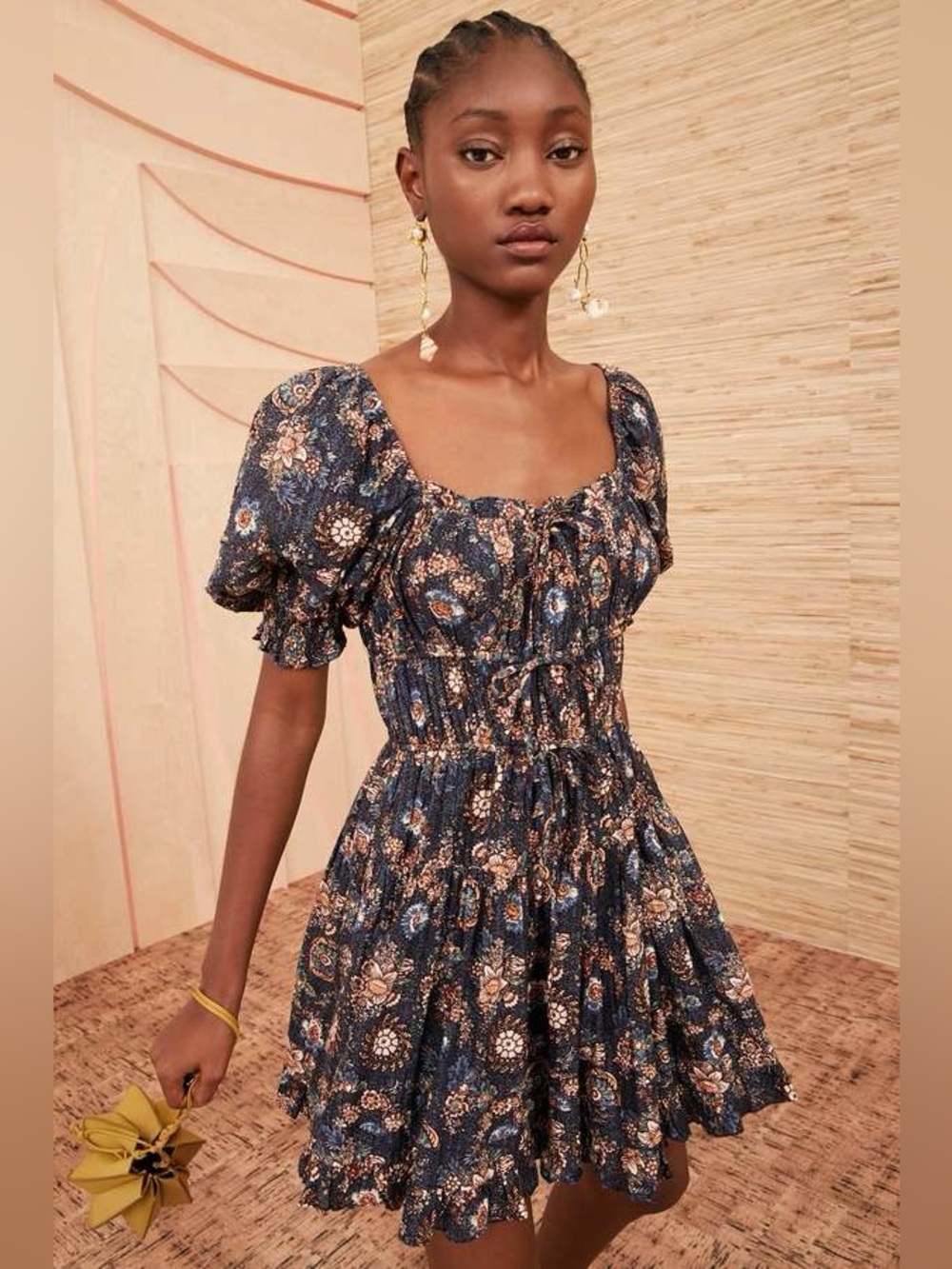 ULLA JOHNSON Juniper Mini Dress in Twilight